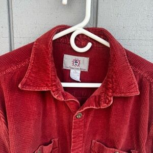 The Territory Ahead Rust Orange Corduroy Shirt Size XL